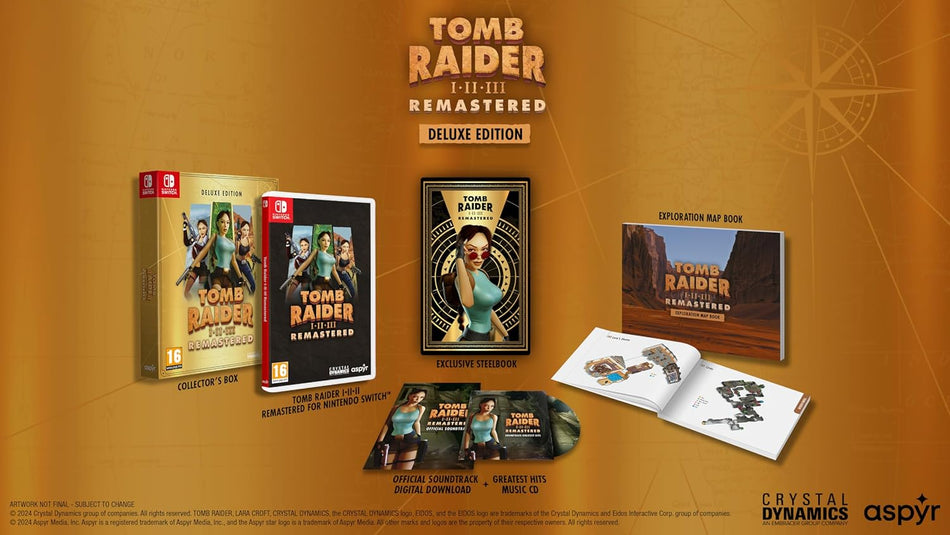 Tomb Raider I-III Remastered Starring Lara Croft: Deluxe Edition (Nintendo Switch)