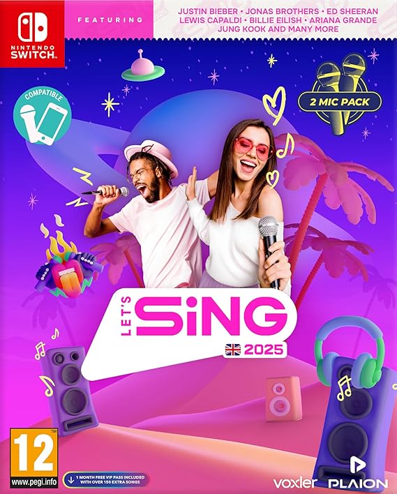 Let's Sing 2025 - 2 Microphone Pack - UK Edition (Nintendo Switch)
