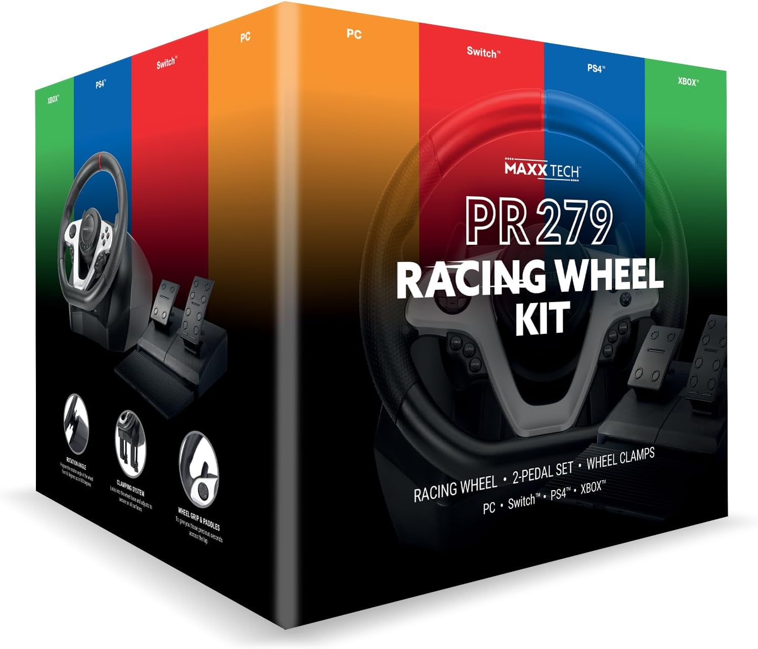 Maxx Tech PR279 Racing Wheel Kit For PC, Xbox, PS4 & Nintendo