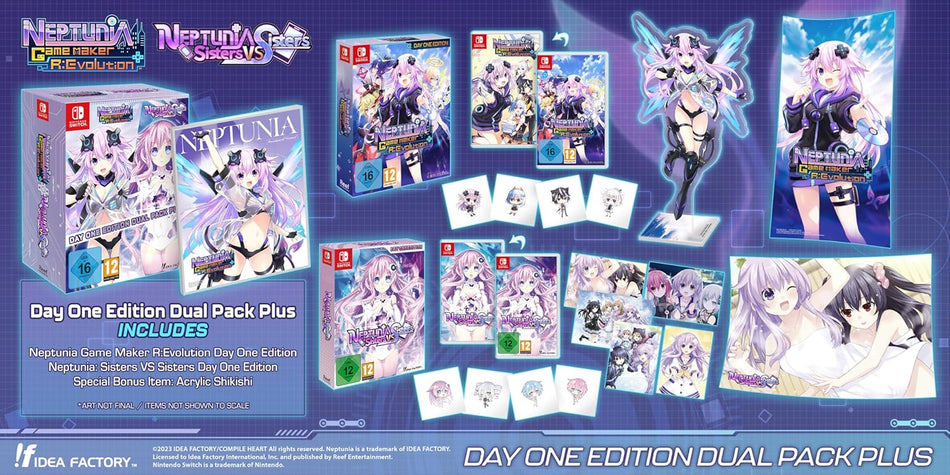 Neptunia Game Maker R:Evolution / Neptunia: Sisters VS Sisters - Day One Edition Dual Pack Plus (Nintendo Switch)