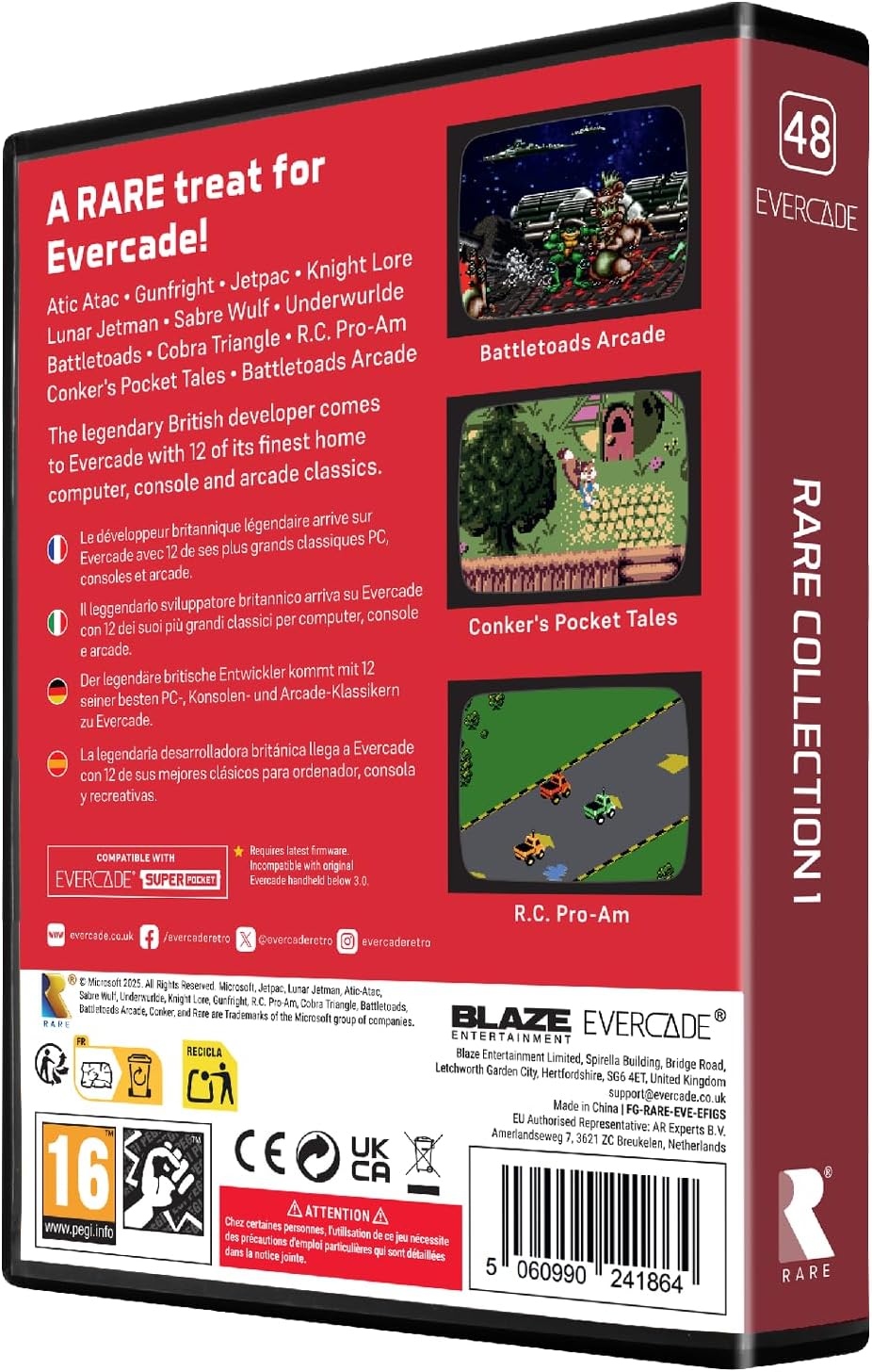 Evercade Rare Collection 1 Cartridge