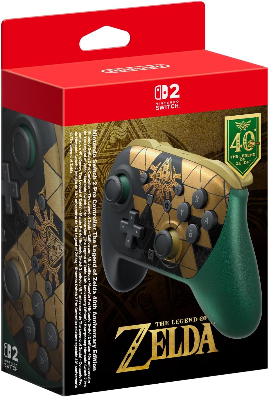Nintendo Switch 2 Pro-Controller The Legend of Zelda 40th Anniversary Edition + The Legend of Zelda: Ocarina of Time (Switch 2)
