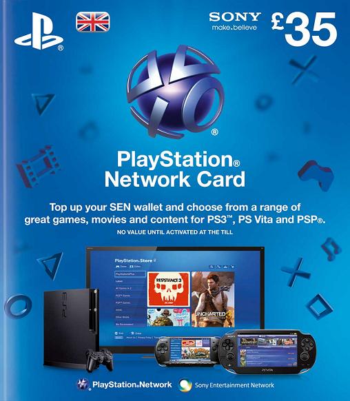 PlayStation Network Card - £35 (PS5 + PS3 + PS4)