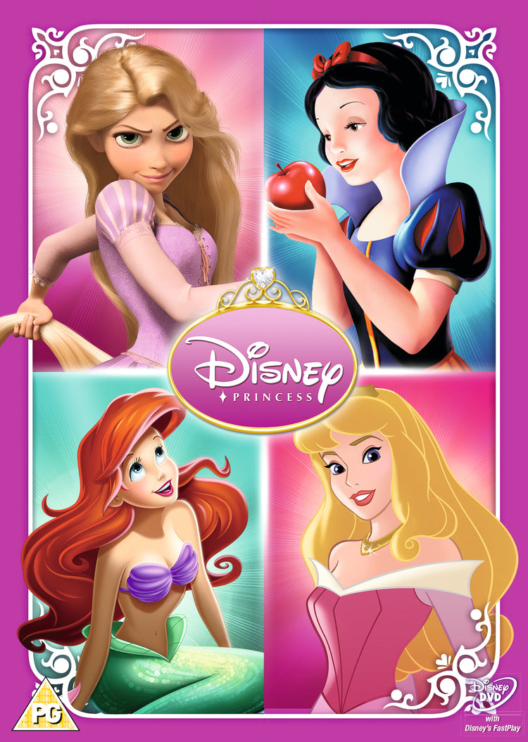 Disney Princess 4 Disc DVD Set (Sleeping Beauty, Tangled, Snow White, – Hit