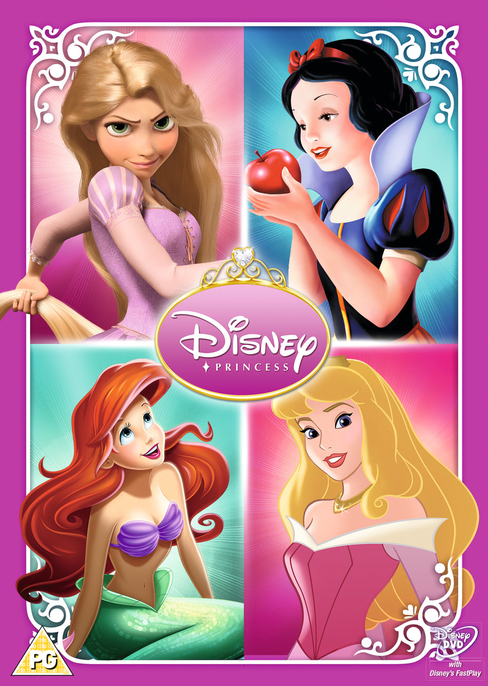 Disney Princess 4 Disc DVD Set (Sleeping Beauty, Tangled, Snow White, Little Mermaid)