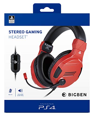 Official PlayStation Gaming Headset V3 Red for PS4