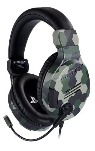 Official Playstation Gaming Headset V3 Camo Green for PS4