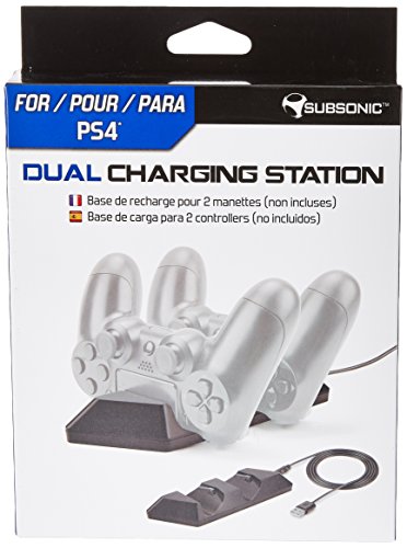 SUBSONIC Charging station for 2 Playstation 4 controller - PS4 Dual charging Station for PS4 / PS4 Slim / PS4 Pro controller