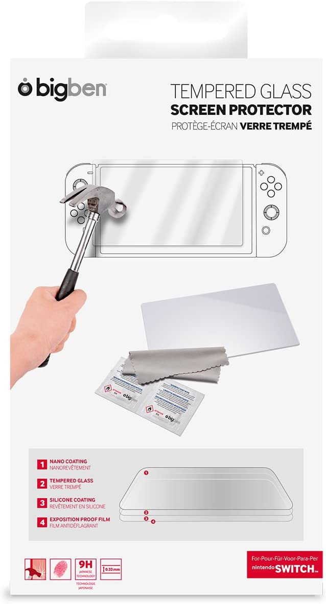 Tempered Glass Screen Protector - Screen Protector & Cleaning Cloth (Nintendo Switch)