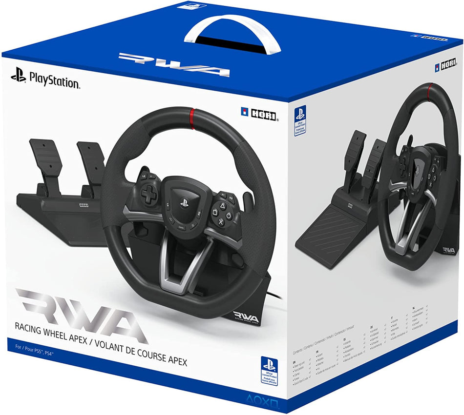 HORI Racing Wheel Apex - Officially Licensed by Sony (PS5 / PS4 / PC)