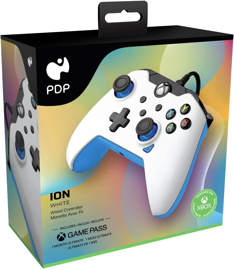 PDP Wired Controller Ion - White [1 Month Ultimate Game Pass Included] (Xbox Series X / One)