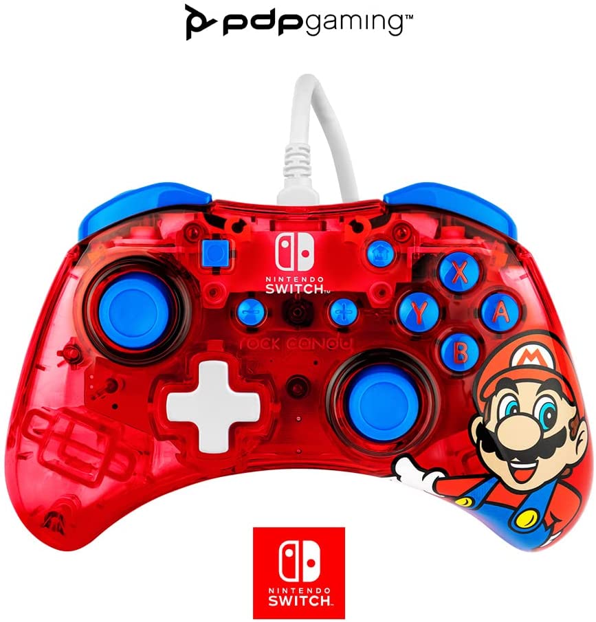 PDP Rock Candy Wired Gaming Switch Pro Controller - Mario Red (Nintendo Switch)