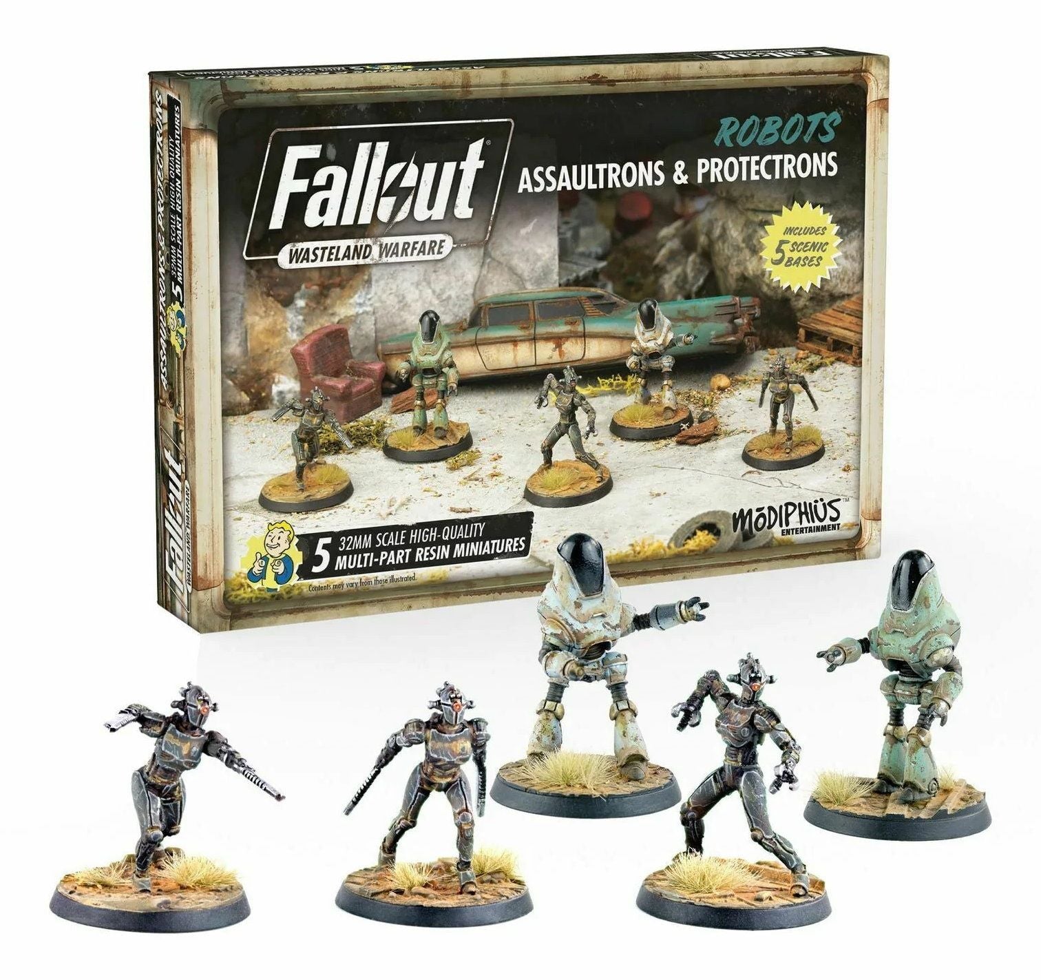 Click to view product details and reviews for Modiphius Entertainment Fallout Wasteland Warfare Robots Assaultrons Protectrons Miniatures Set.