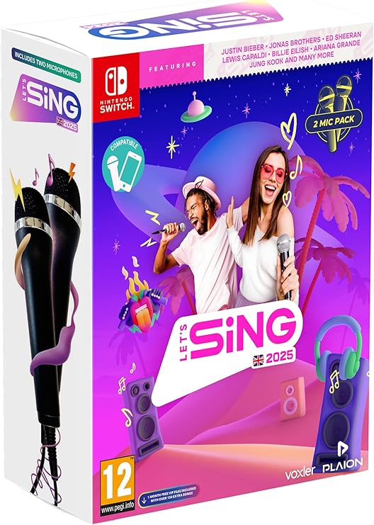 Let's Sing 2025 - 2 Microphone Pack - UK Edition (Nintendo Switch)