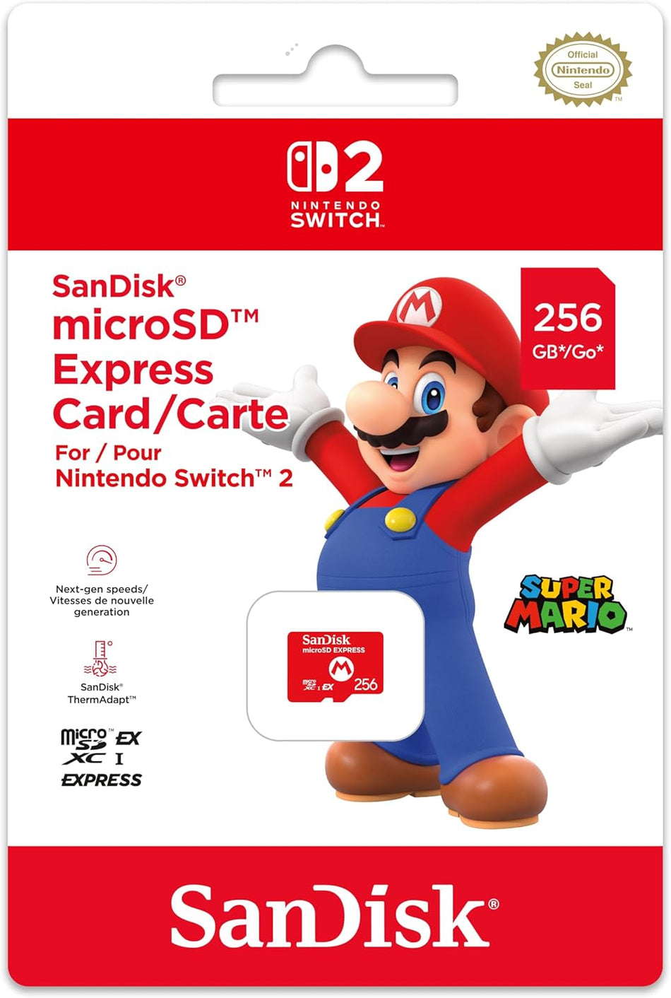 SanDisk microSD Express Card 256GB for Nintendo Switch 2