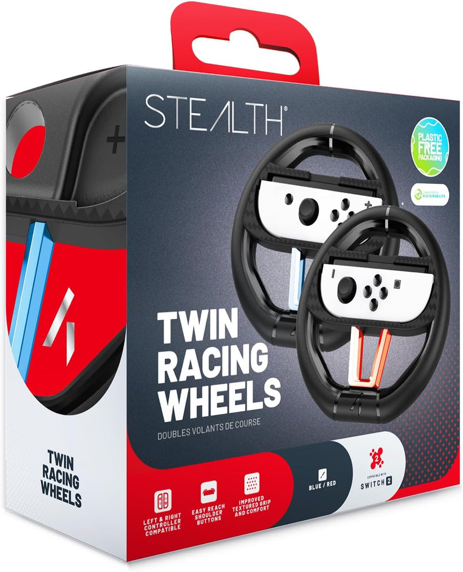 STEALTH Racing Wheel Compatible with Switch 2 - Twin Pack
