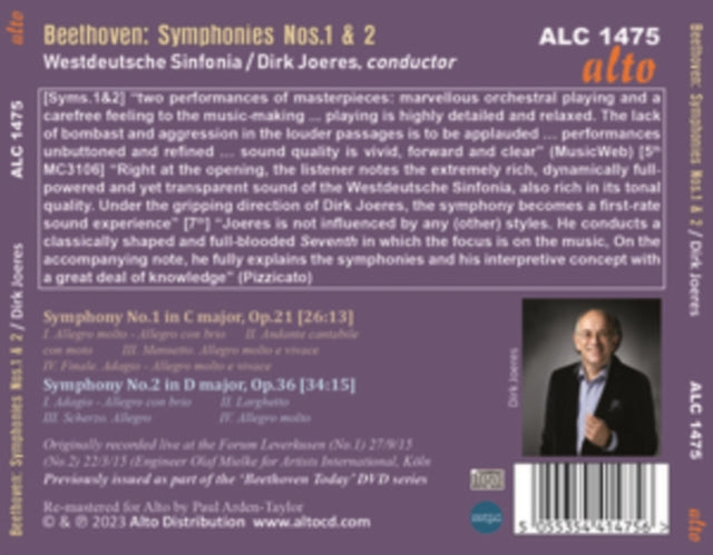 Beethoven: Symphony 1/Symphony 2 [CD / Album]