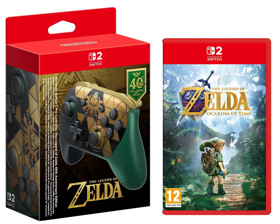 Nintendo Switch 2 Pro-Controller The Legend of Zelda 40th Anniversary Edition + The Legend of Zelda: Ocarina of Time (Switch 2)
